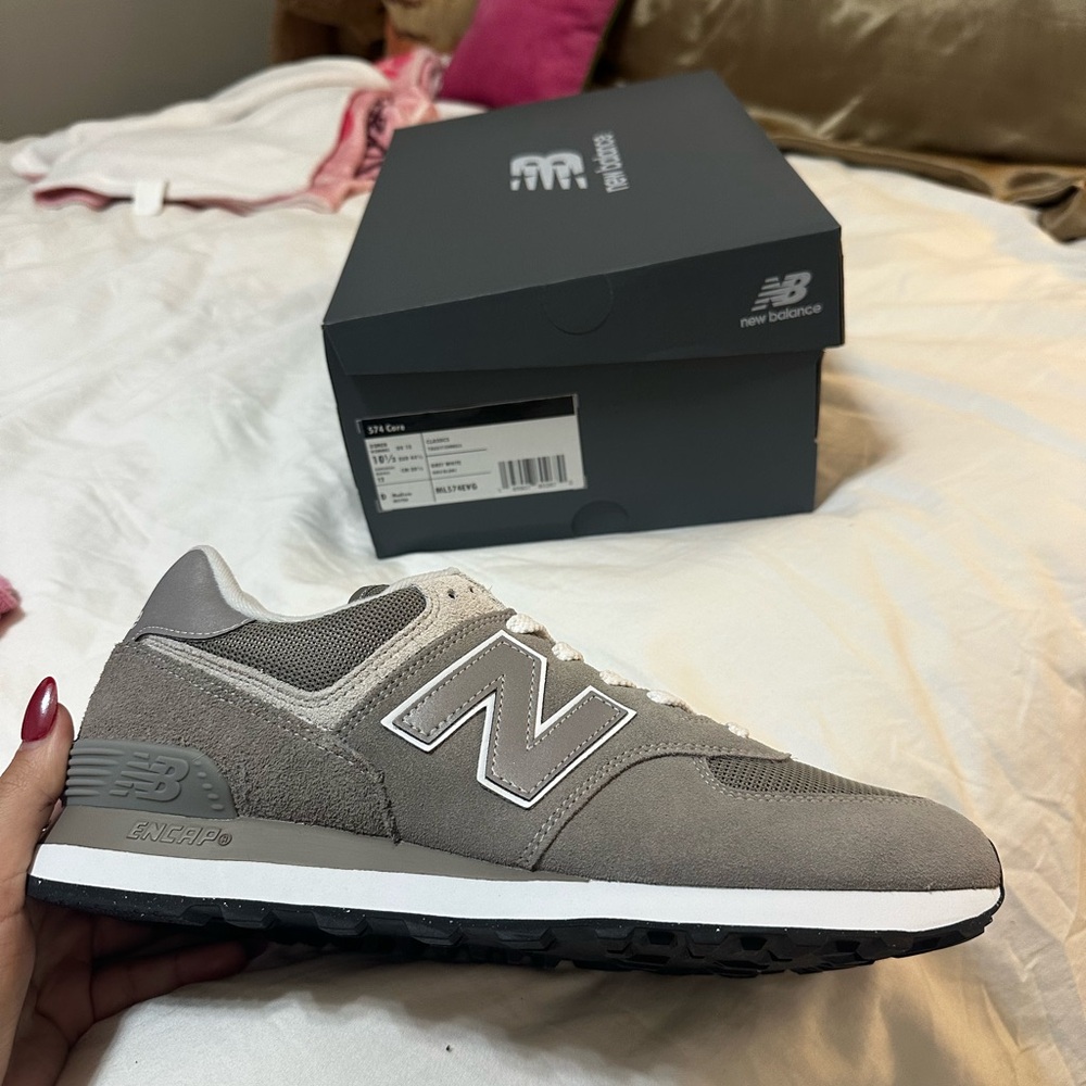 New Balance Taupe and Gray Sneakers